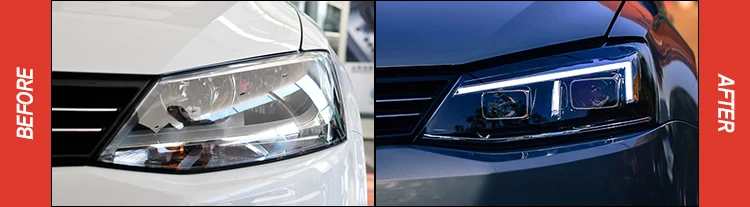 AKD автомобильный Стайлинг для VW Jetta MK6 фары 2012- Angel Eye светодиодный фары DRL Биксеноновые линзы дальнего ближнего света парковочные противотуманные фары