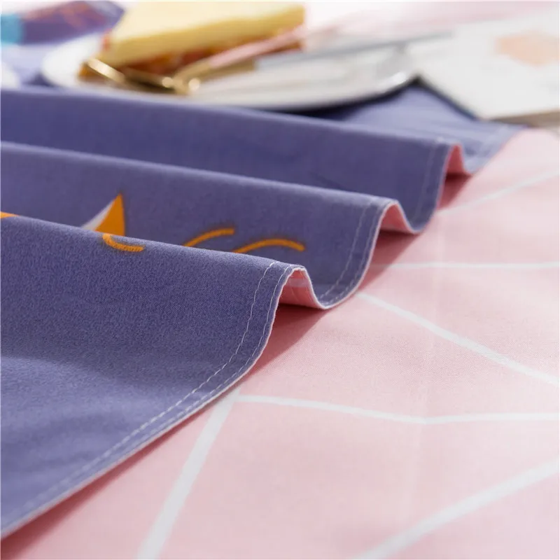 SlowDream модные лиса комплект голубого постельного белья мультяшный пододеяльник