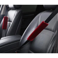 2pcs car seatbelt cover sheepskin seat belt pillow pad seat belt safety strap