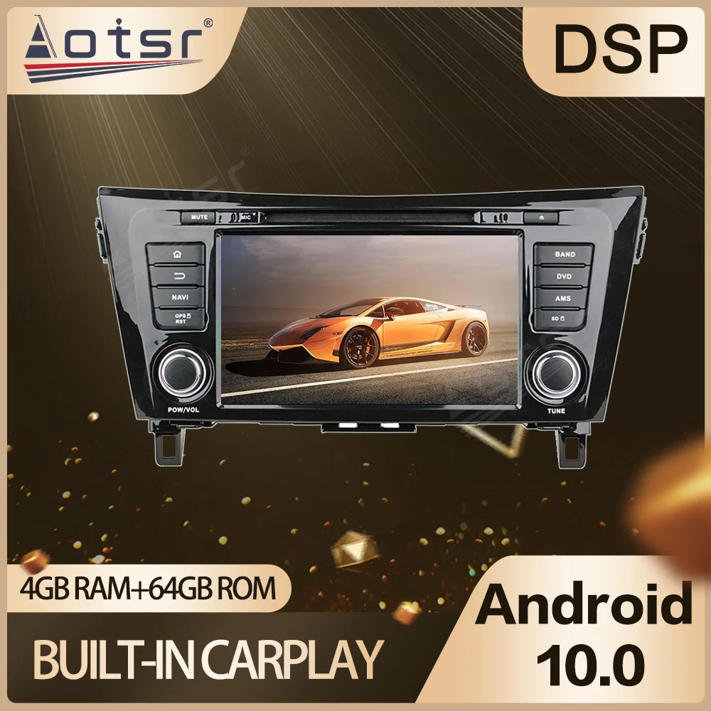 Android 10.0 64G Car Radio GPS Navigation For Nissan X-TRAIL/Qashqai 2014+ Audio Multimedia Screen Stereo Recorder Head Unit | Автомобили