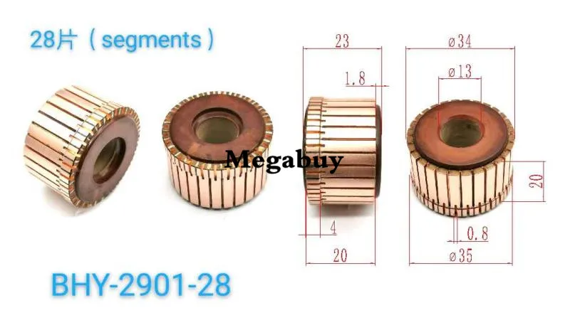 

13x34x23mm 28p Copper Bars Alternator Electric Motor Commutator Copper Commutator Armature Commutator 2901