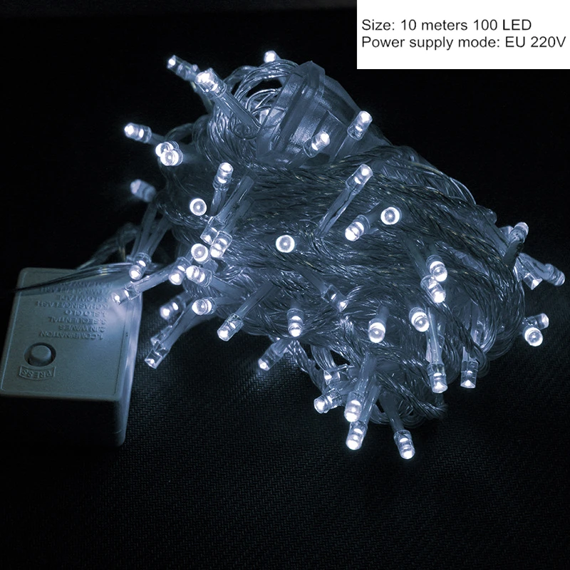 White 10M100LED Рождественские украшения 10 20 шаров, марокканский струнный светильник, Рождественский декоративный светильник s, Новогоднее украшение, Рождественский Navidad Noel, L - Цвет: White 10M100LED
