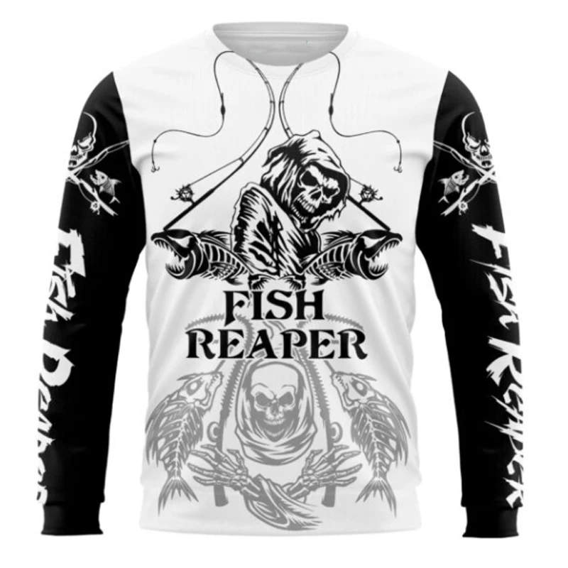 

Мужская и женская одежда с 3D-принтом Fish Reaper, новая модная повседневная толстовка унисекс