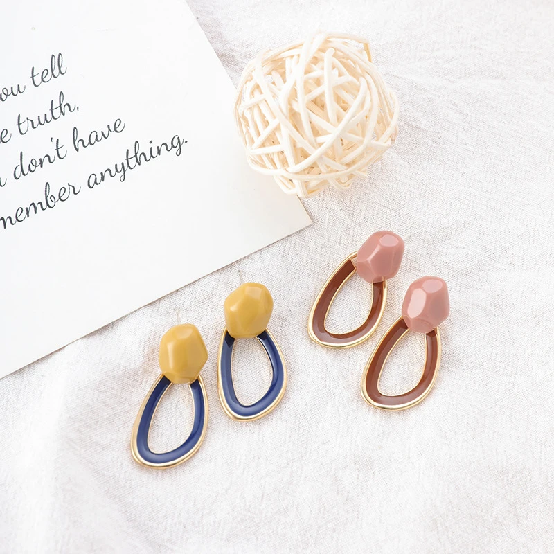 Ruanme эстетические капли пара сережек Модные женские серьги капельки