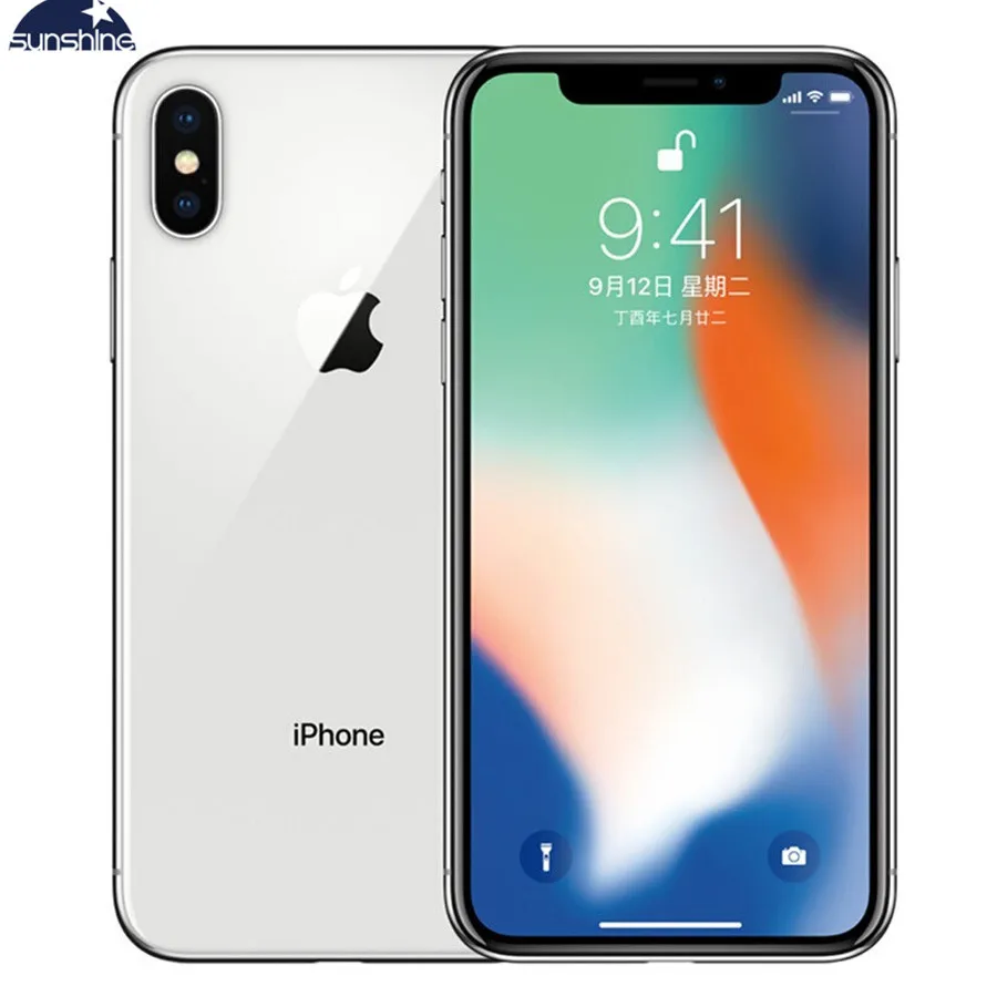 Разблокированный Entsperrt Apple iPhone X 4G LTE удобный 5,8 ''12. 0MP 3g ram 64G/256G rom Gesicht ID удобный