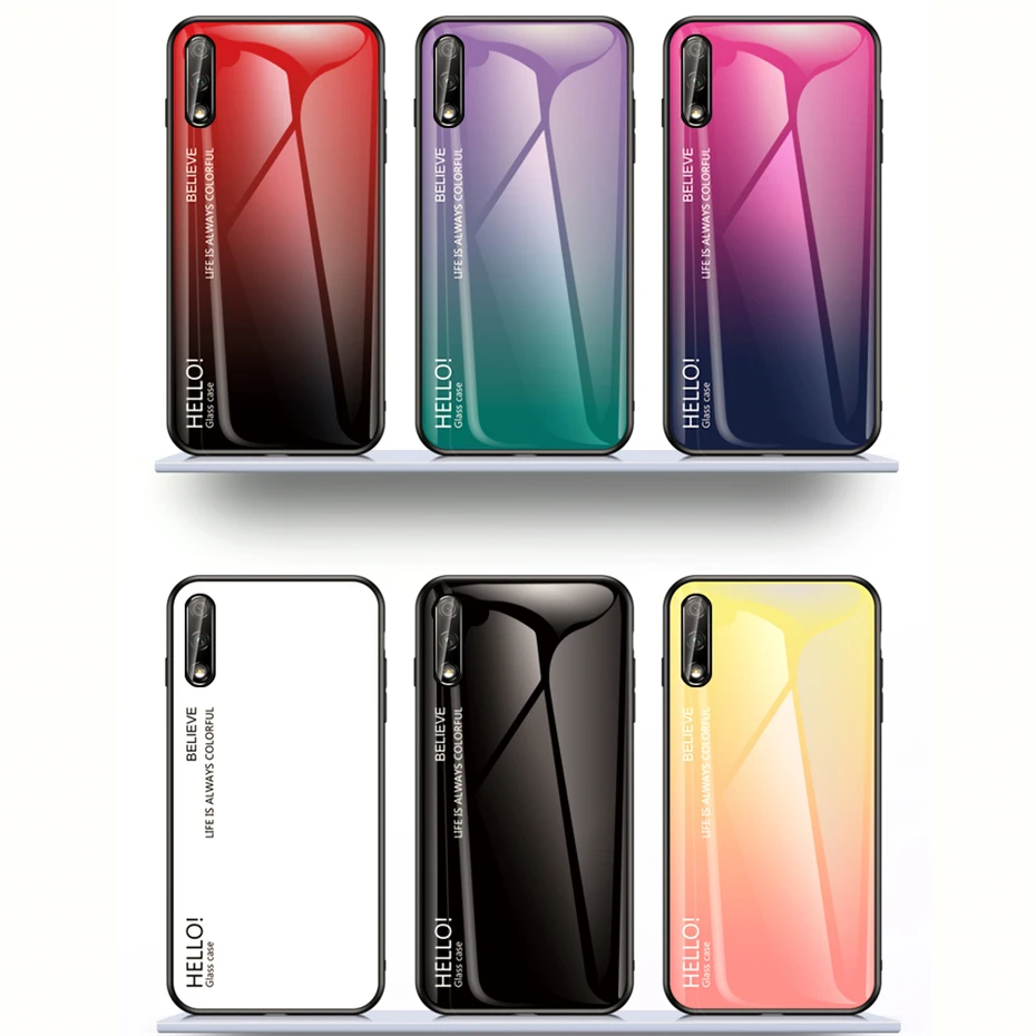 Чехол из закаленного стекла для Samsung Galaxy S10 S9 S8 S7 Plus Edge M10 M20 Note 10 Pro 9 8 противоударный