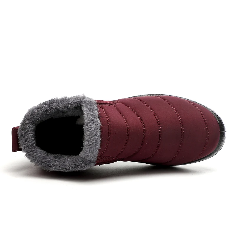 Новинка модная мужская зимняя обувь однотонные зимние ботинки теплые