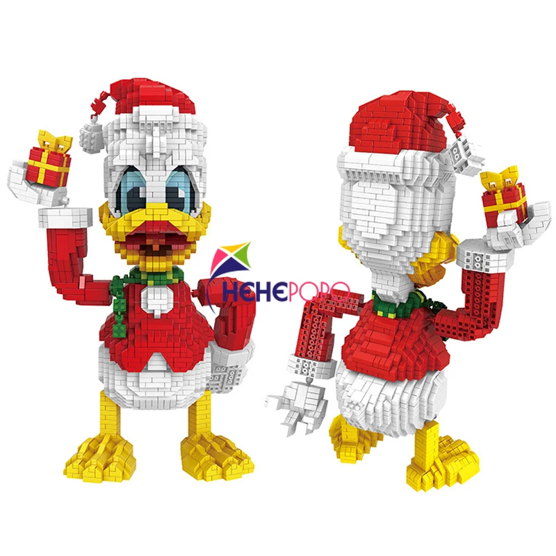 Мини-конструктор Donalded утка рождественский подарок красный Микки Disneying Mouse замок