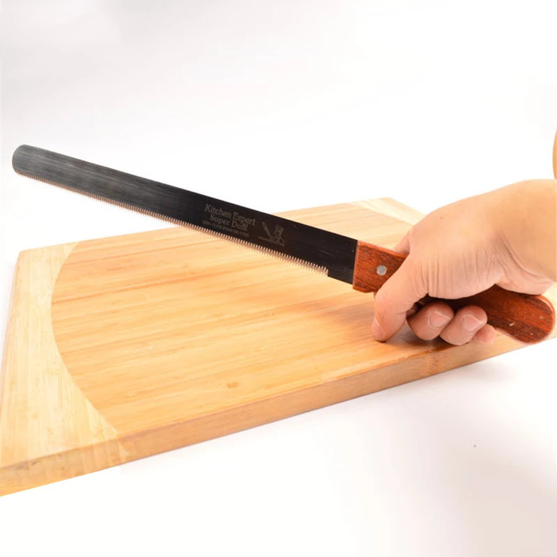 Инструменты для выпечки из нержавеющей стали нож хлеба зубчатый деревянная