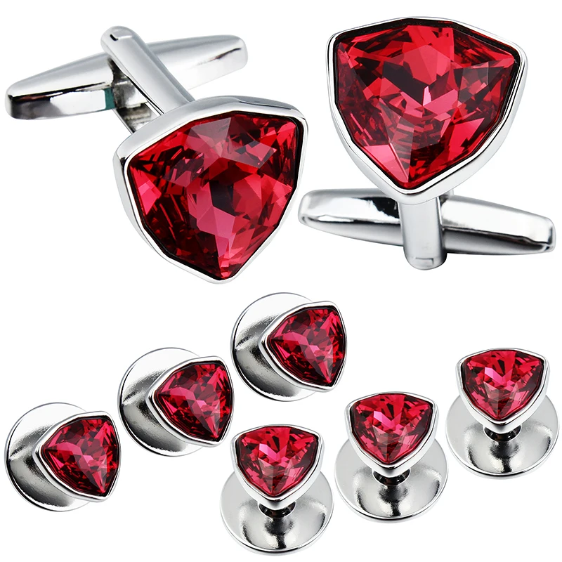 HAWSON Swarovski запонки с кристаллами и шпильками набор для мужчин-2 шт. запонки с 6 шт. шпильки в подарочной коробке