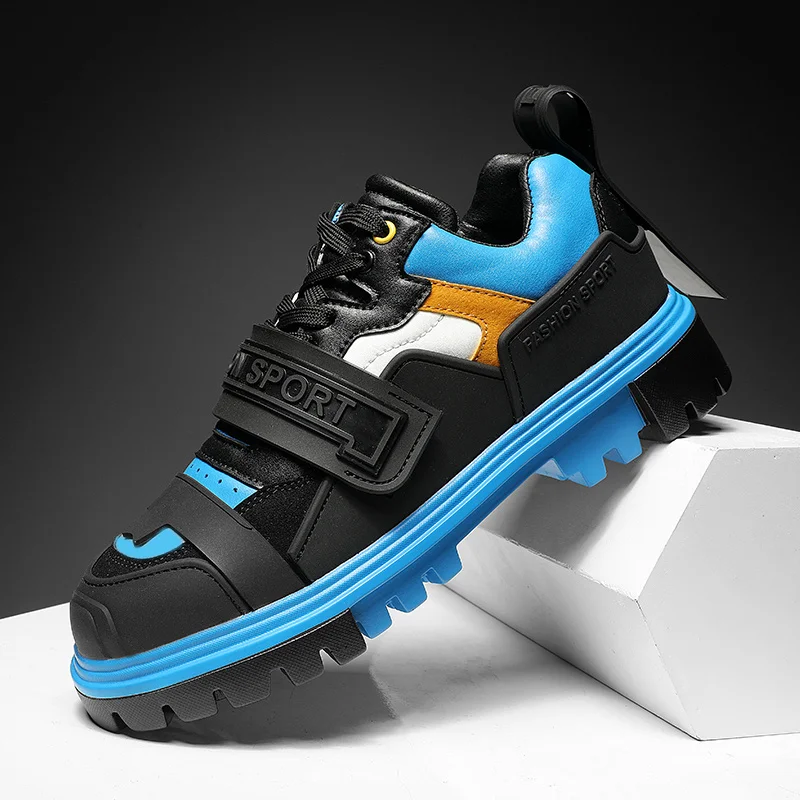 

Zapatillas de deporte con plataforma antideslizante para hombre, zapatos de marca con cordone grafiti, informales, de microfibra