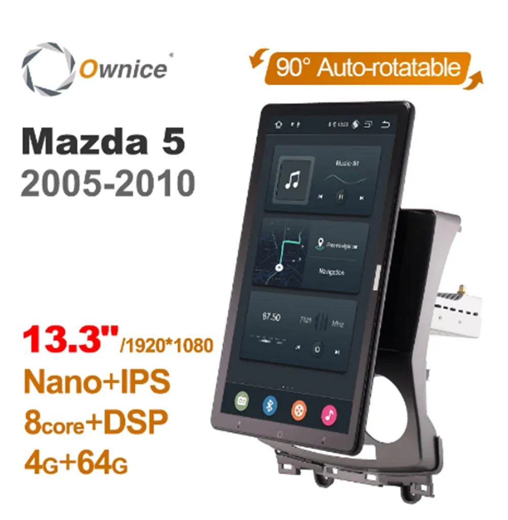 

Автомобильный мультимедийный приемник Ownice, 13,3 дюйма, 1920*1080, Android 10,0, для Mazda 5 2005-2010, автомагнитола 1din, аудио, видео