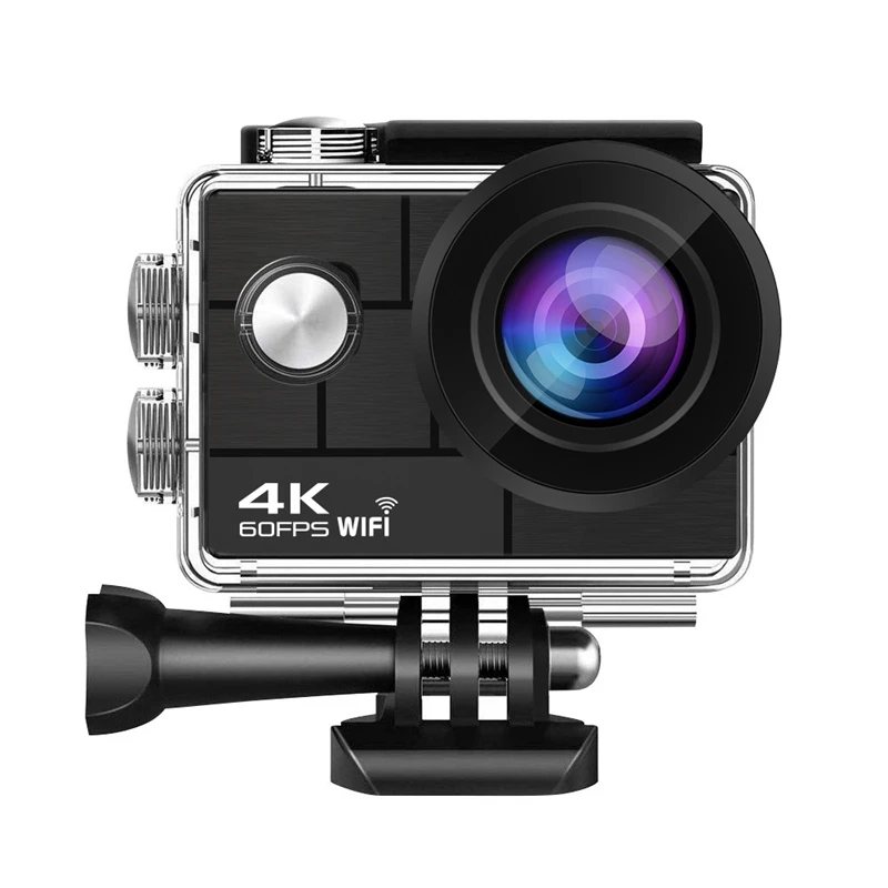 Дешево 4K / 60Fps WIFI экшн-камера 170 градусов широкоугольная подводная 30 м Водонепроницаемая камера шлем Go Sports Pro Vlog камера