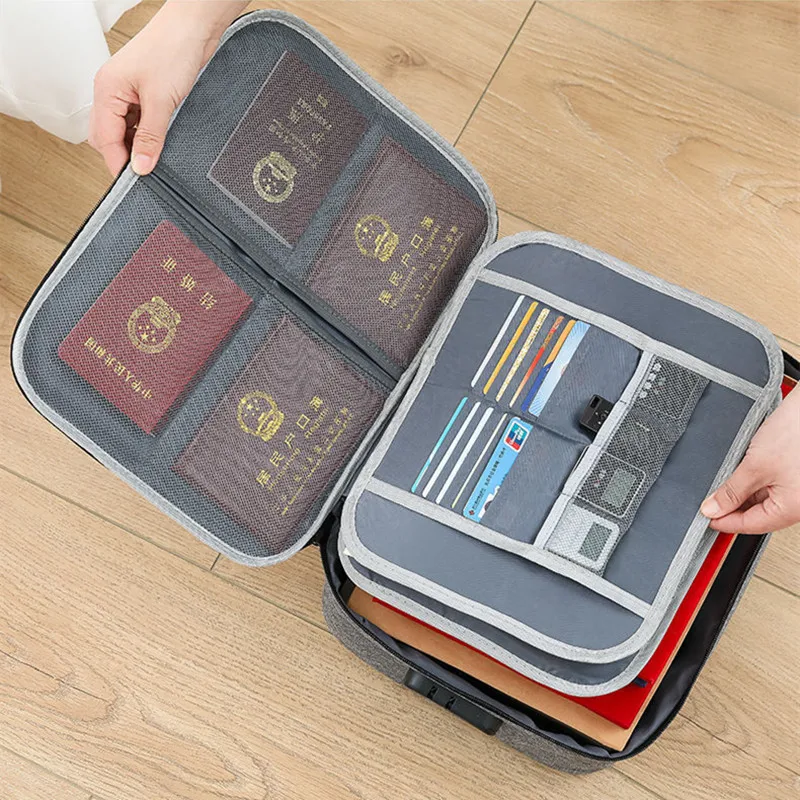 Вместительная многослойная Сумка для хранения документов и билетов