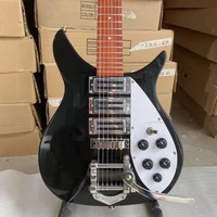 richen 325 backer electric guitar with super tremolos system bridge black color high quality guitarar free shipping