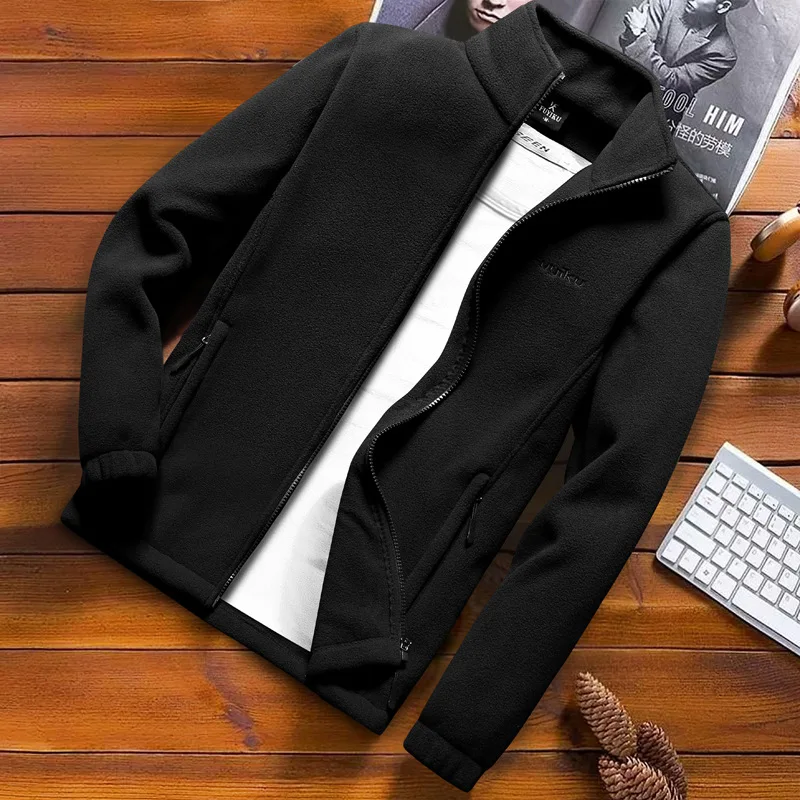 

Men's Jacket Autumn Winter Leisure Outdoor Fleece Coat Men's Plus Fat Plus Size Fleece Coat