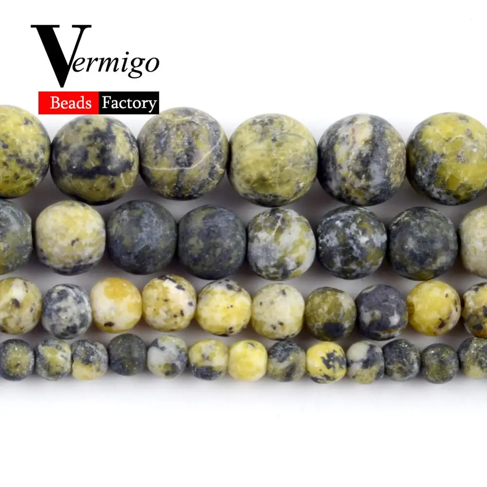 Натуральный Матовый полированный желтый бирюзовый камень круглые бусины для
