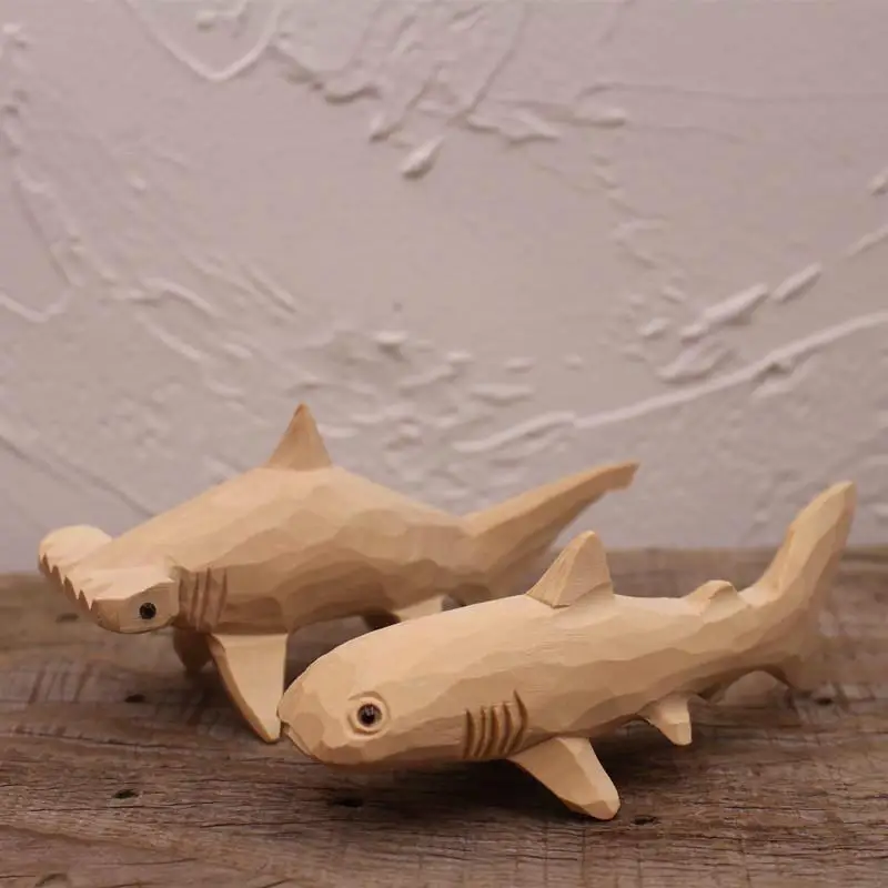Модель акулы ручная работа деревянное украшение для дома Кит Акула украшения