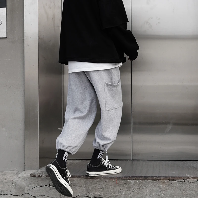 Autumn Joggers Pants Men Fashion Solid Color Casual Straight Pants Man Sweatpants Streetwear Hip Hop Loose Men Track Pants Male