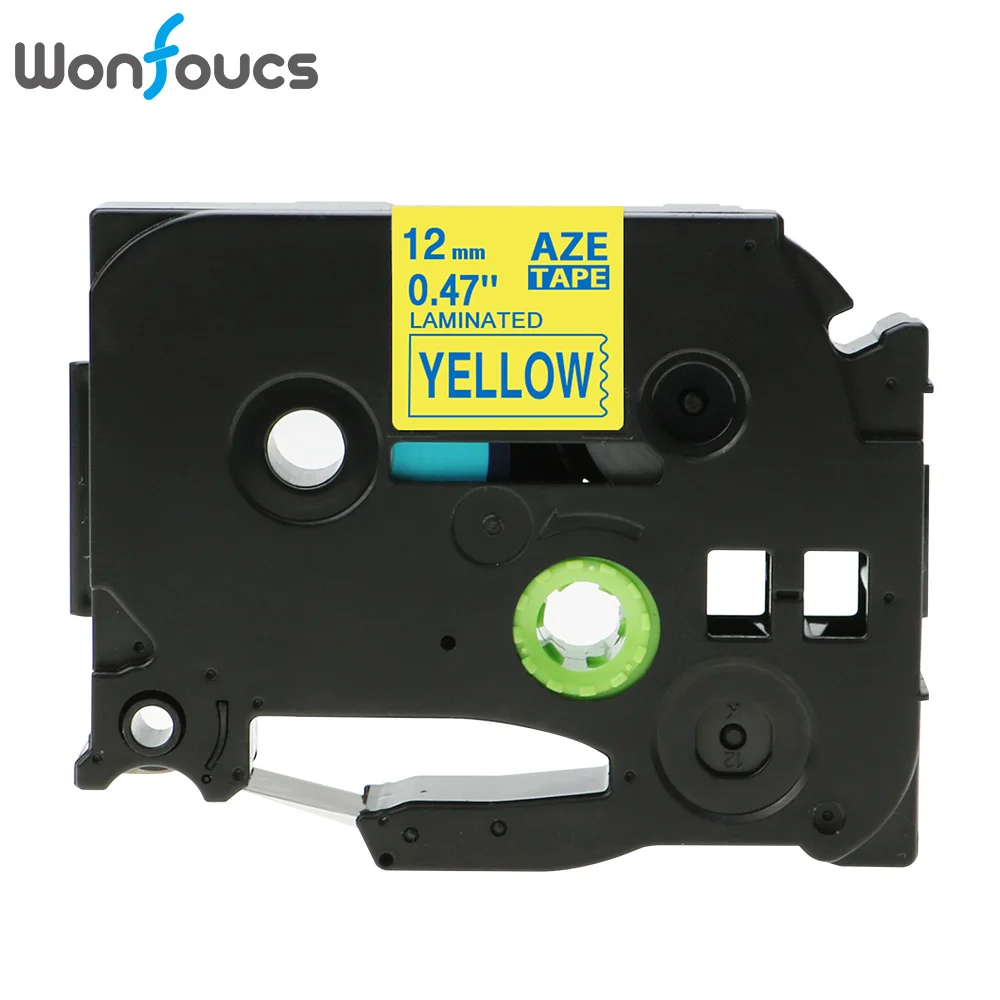 Blue on Yellow Wonfoucs совместимый TZe231 Brother tze ленты tz231 tze-231 tz131 для P-сенсорный принтер PT-D210 12 мм ленты с лейблом этикетки кассеты - Цвет: Blue on Yellow
