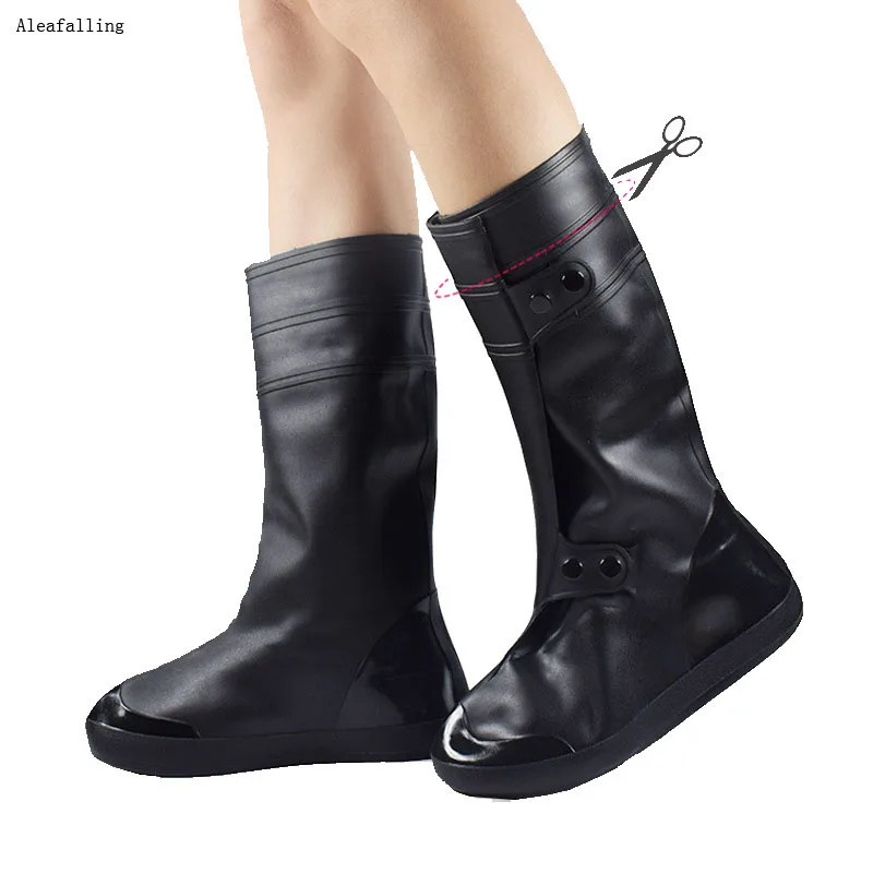 Aleafalling женские мужские водонепроницаемые Многоразовые Чехлы для дождливой обуви