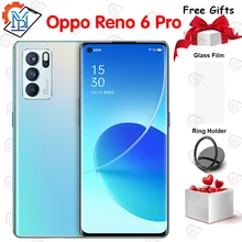 New Original Oppo Reno 6 Pro 5G Mobile Phone 6.55 Inches 8GB 128GB MTK Dimensity 1200 Octa Core Fast Charging 65W NFC Smartphon