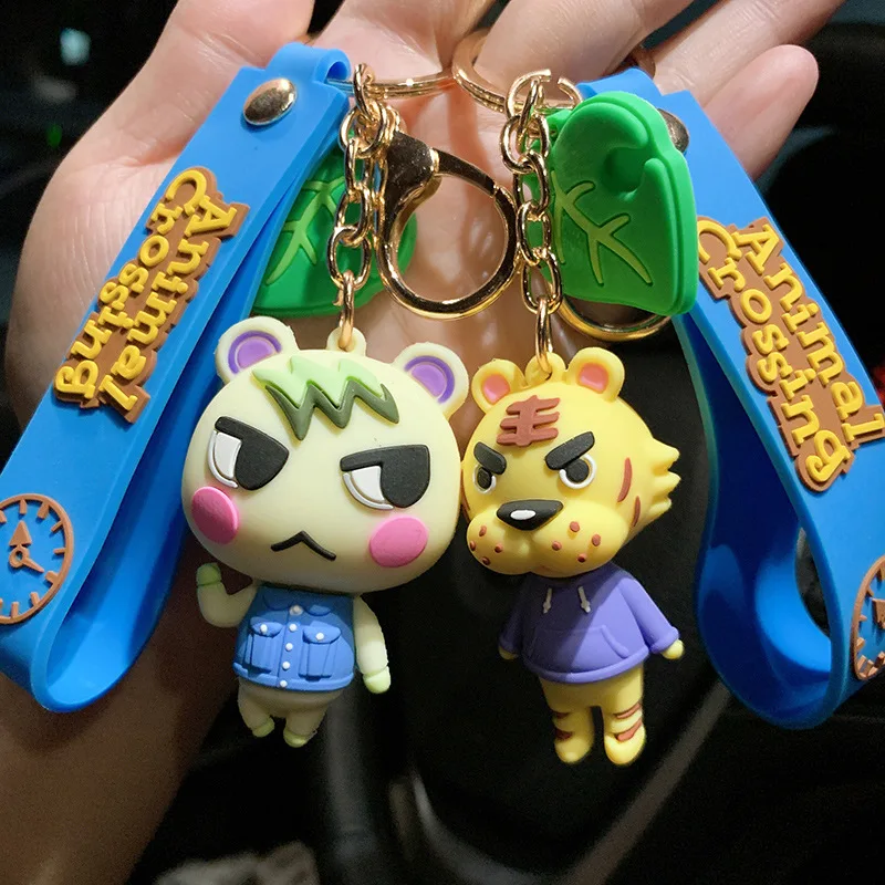 2020 New Japan Animal Crossing Silica Gel Keychains Fashion Game Pendant Keyring Cartoon  Switch Keychain | Украшения и
