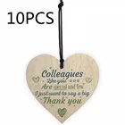 10 шт., деревянные подвесные знаки в виде сердца для друзей