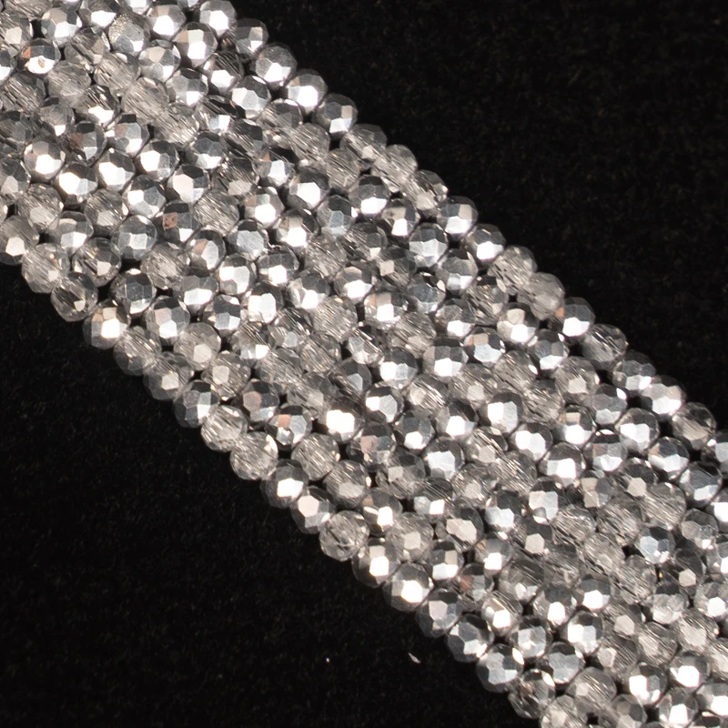 190pcs 2mm Matte Pink Rondell Austria Faceted Glass Beads Bulk Crystal Beaded Needlework For Bracelet Jewellery Making | Украшения и