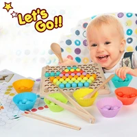 new wooden montessori kids toys hands brain training clip beads puzzle board math game baby early educational toy for children
