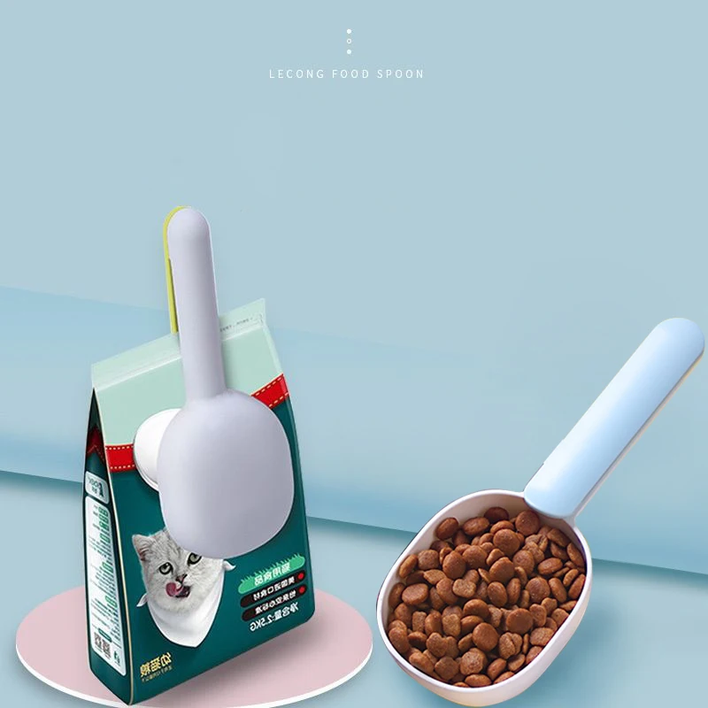 

Mutli-function Portable Pet Cat Dog Food Shovel Scoop Feeding Spoon with Sealing Bag Clip Pet Feeders Pet Puppy Kitten Supplies