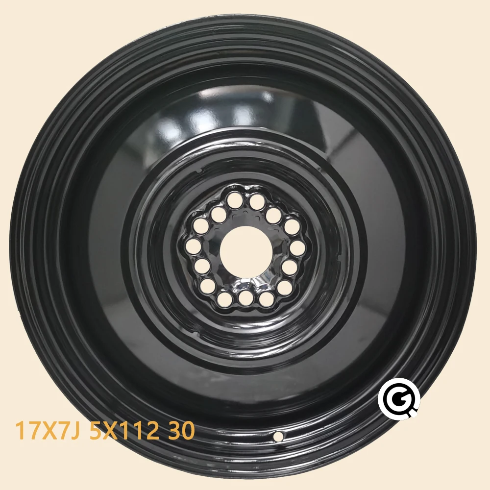 17-дюймовое стальное колесо 17X7J 5X112 смещение 30 обод жука 5 отверстий черный с