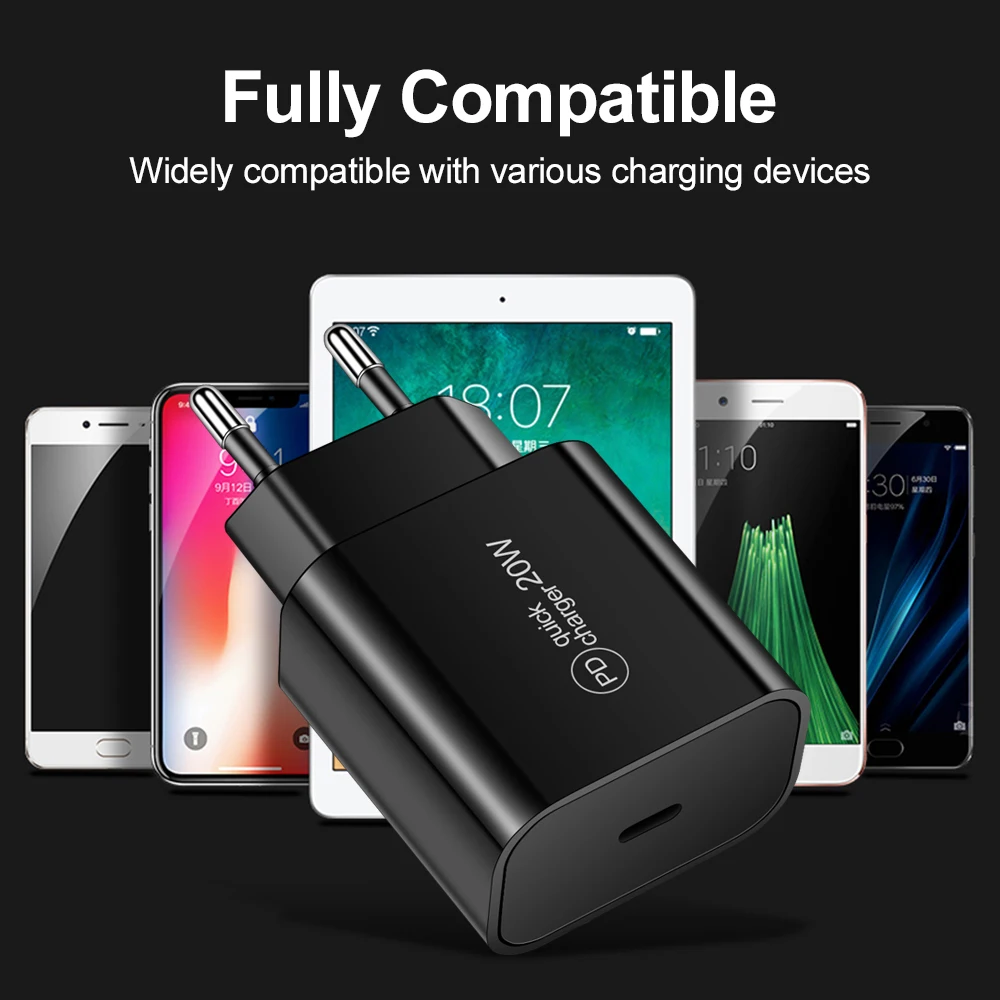 

PD Charger 20W USB Type C Charger Fast Charging for iPhone 12 11pro For Xiaomi Huawei Mobile phone charger Phone PD Chargers