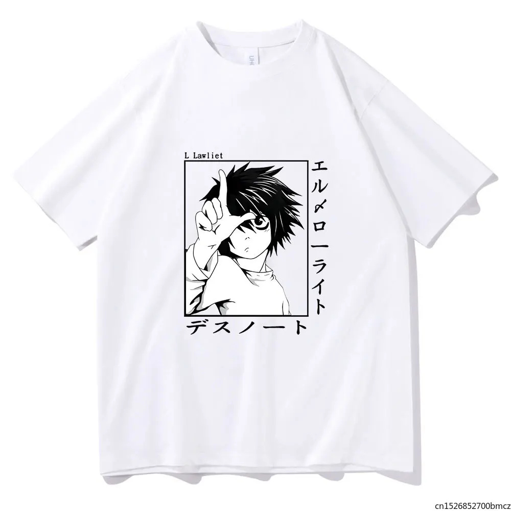

Anime Death Note T Shirt Harajuku Women Tops Daily Pattern Tshirt Summer Daily Short Sleeve Tee
