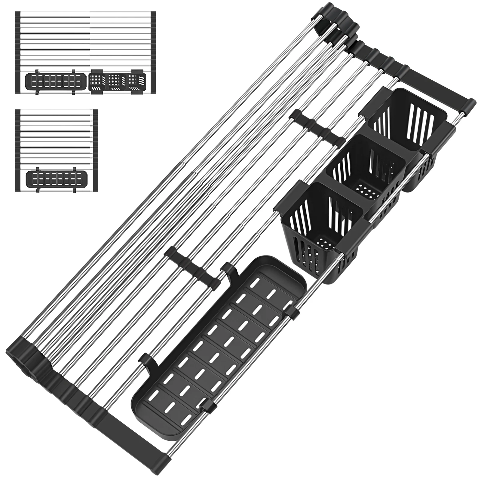 

Складная Сушилка для посуды с держателем для чаши и губки