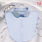 Белый Черный винтажный съемный ложный воротник, Женский рубашечный ложный воротник, блузка, лацкан, эластичный воротник, галстук, женские аксессуары для одежды