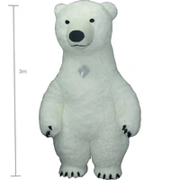 3m white polar mascot costume for adult inflatable polar bear costume advertising for fantasias homem customize tall short hair