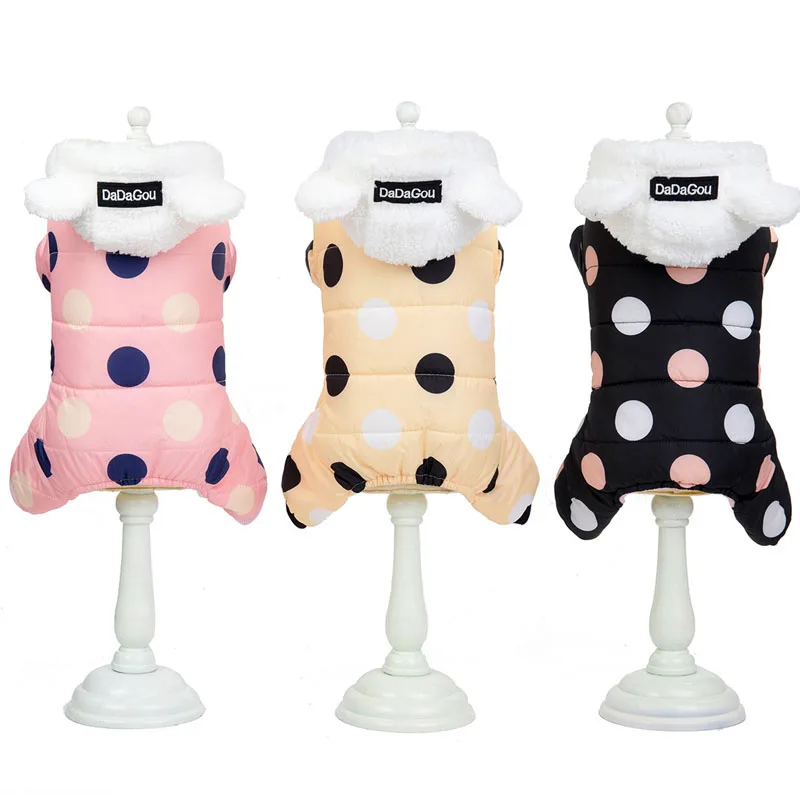 Утепленная одежда для маленьких собак зимний комбинезон с капюшоном мопса