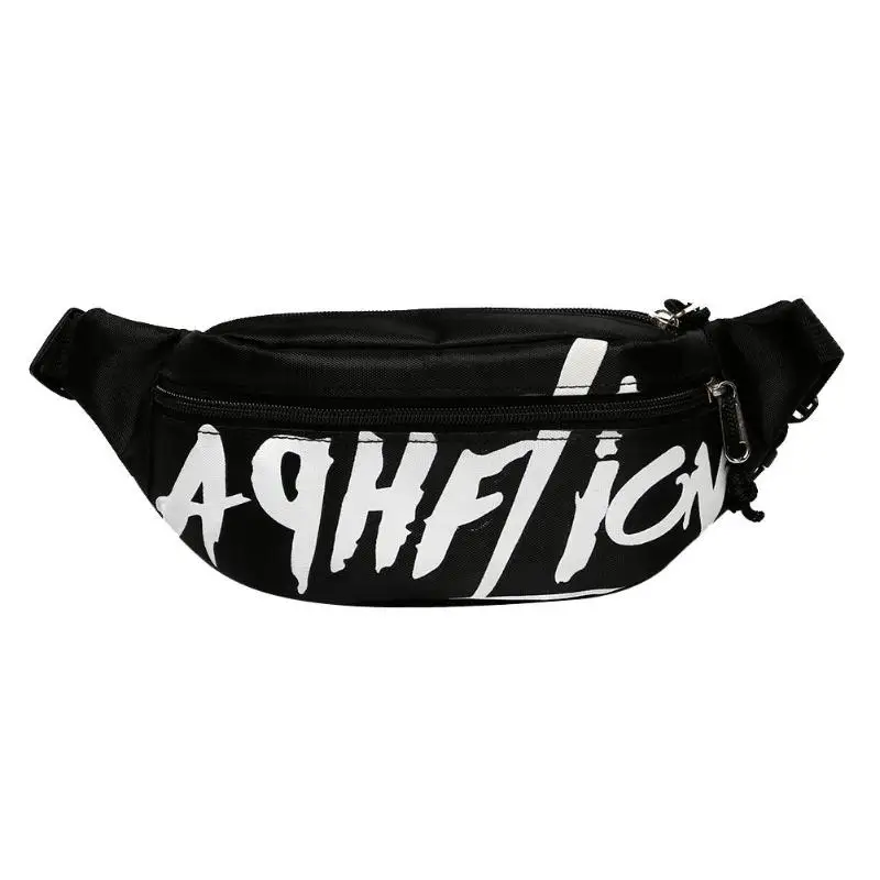 Повседневная холщовая поясная сумка для девочек и мальчиков сумочка на молнии