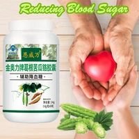 reducing blood sugar organic bitter melon extract capsule cure diabetes anti hypertension for cardiovascular heart health care
