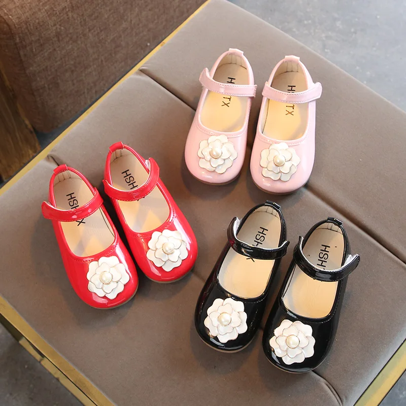 Детская обувь Кожаная для девочек-подростков Однотонная повседневная принцессы