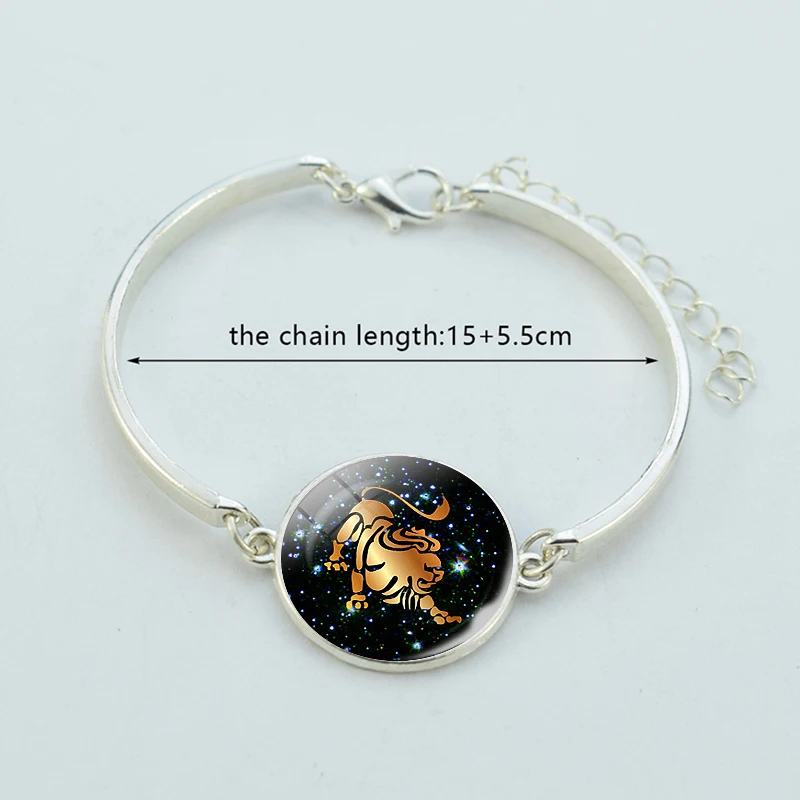 

Luminous 12 Constellation Zodiac Bangle Bracelet for Men Women Charm Bracelets Birthday Gift Glow In The Dark Bracelet