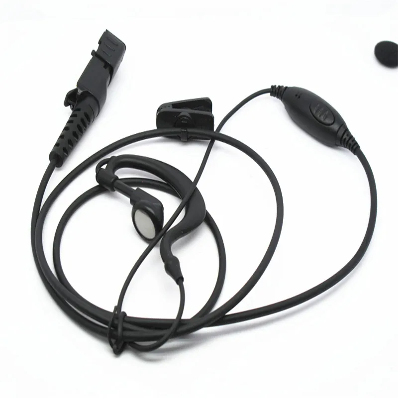 

OPPXUN for Motorola XIR P6600/P6608/P6628/E8600/XPR3300/XPR3500 two-way radio's ring-shaped PTT headset earpiece accessory