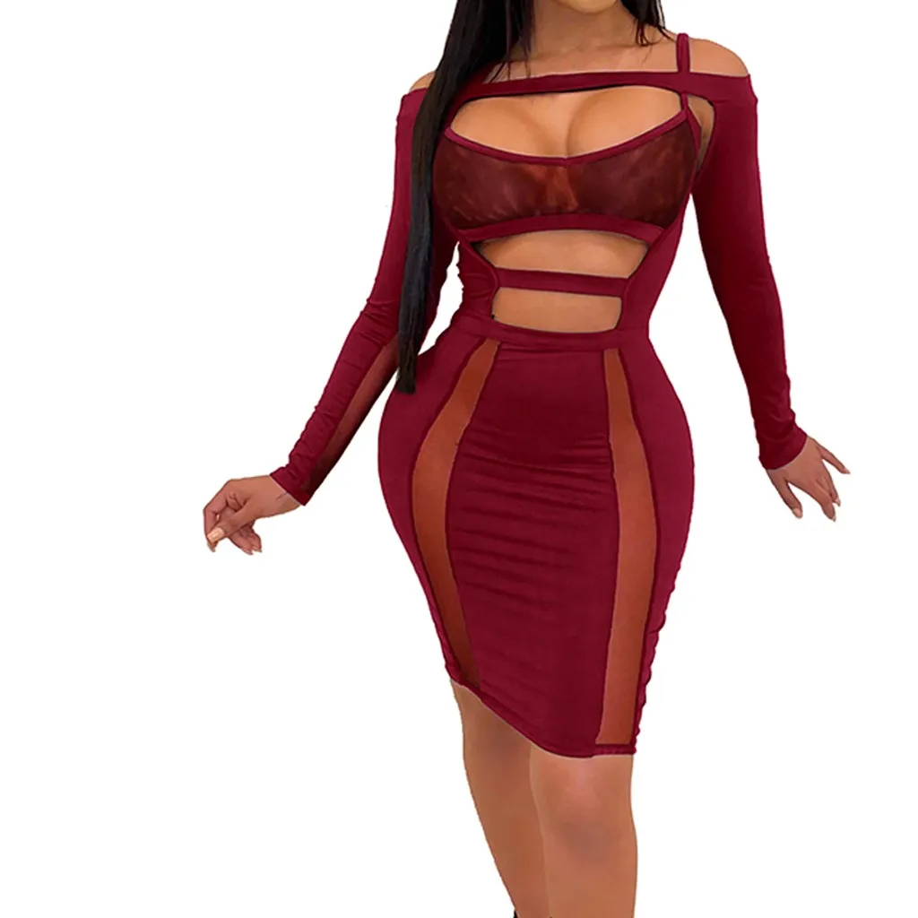 Женское сексуальное платье с открытой спиной весеннее эластичное облегающее