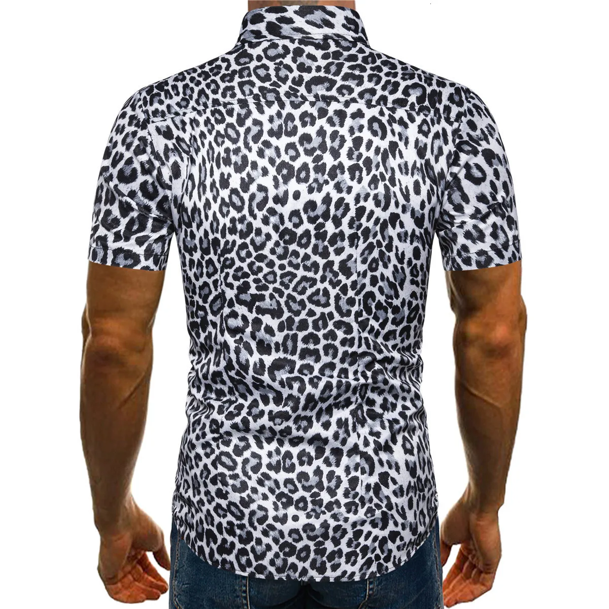 Повседневная Новая мода индивидуальность Леопардовый принт большой размер