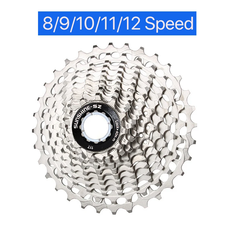 

Road Bike Cassette 8 9 10 11 Speed 12 V Bicycle Sprocket 11-23/25/28/30/32/34T Freewheel for SHIMANO SRAM Flywheel
