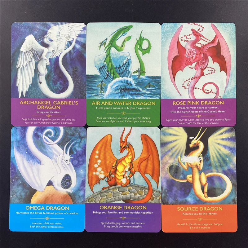 New Tarot Dragon Oracle Cards To Clear Negative Energies For Fate Divination Deck Board Game Adult | Спорт и развлечения