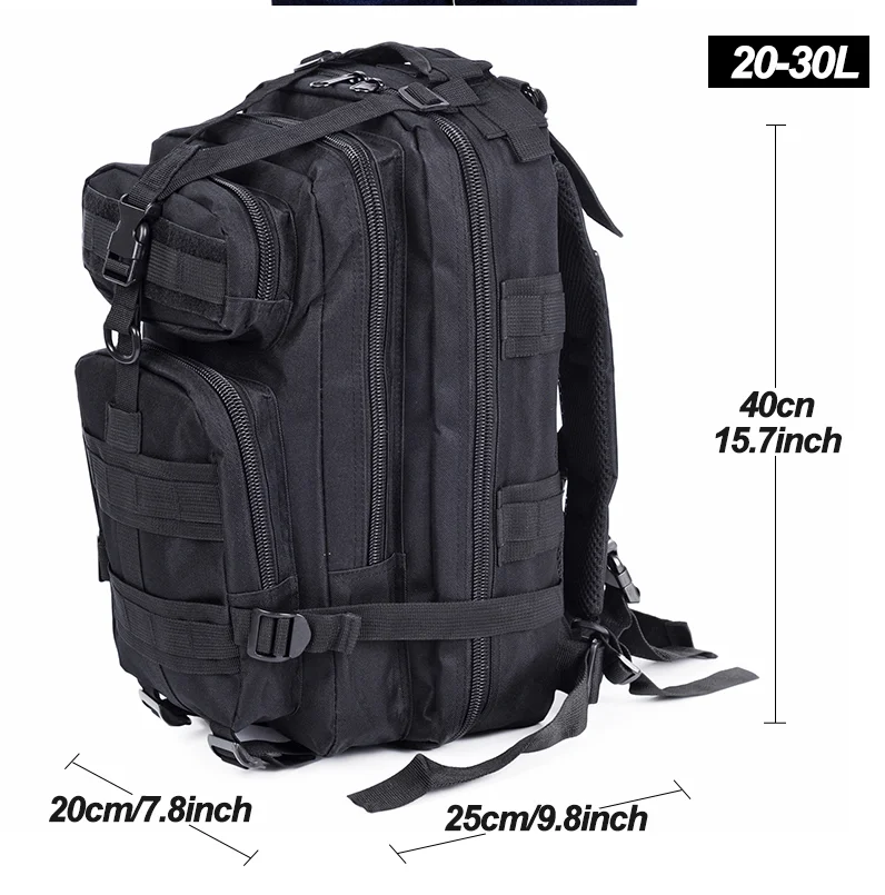 للبيع الرجال 25-30L العسكرية التكتيكية على ظهره ، مقاوم للماء حقيبة تسلق الجبال ، حقيبة سفر رياضية ، في الهواء الطلق الرحلات التخييم الجيش على ظهره