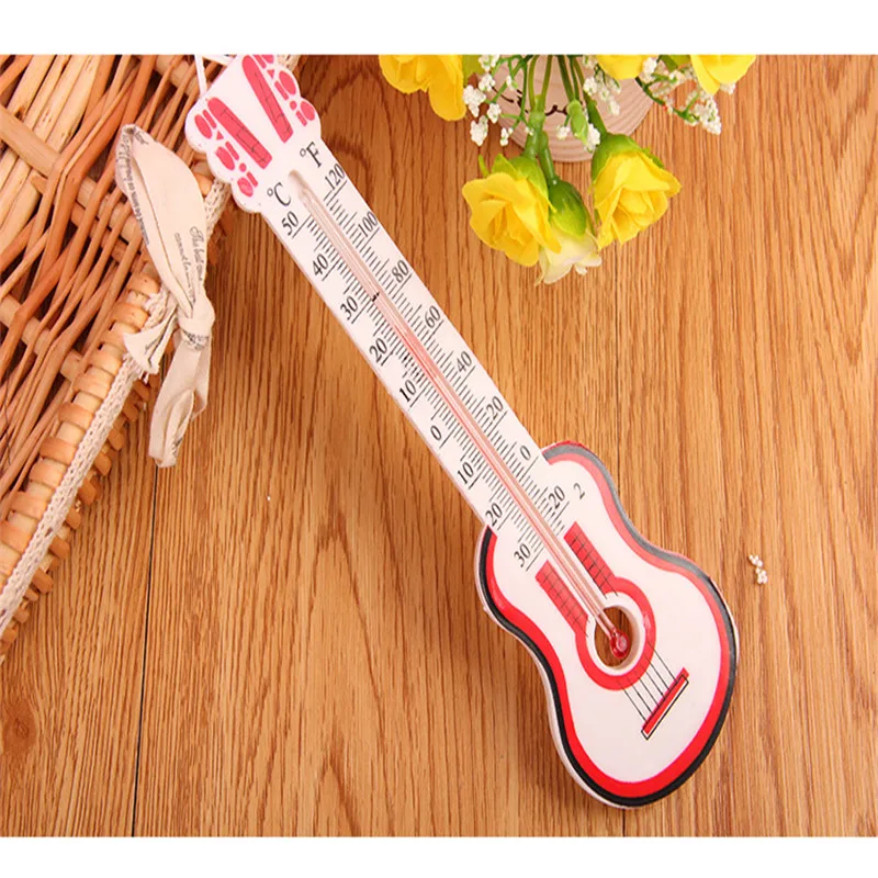 1 шт. Забавный цифровой настенный термометр в форме скрипки наружный датчик