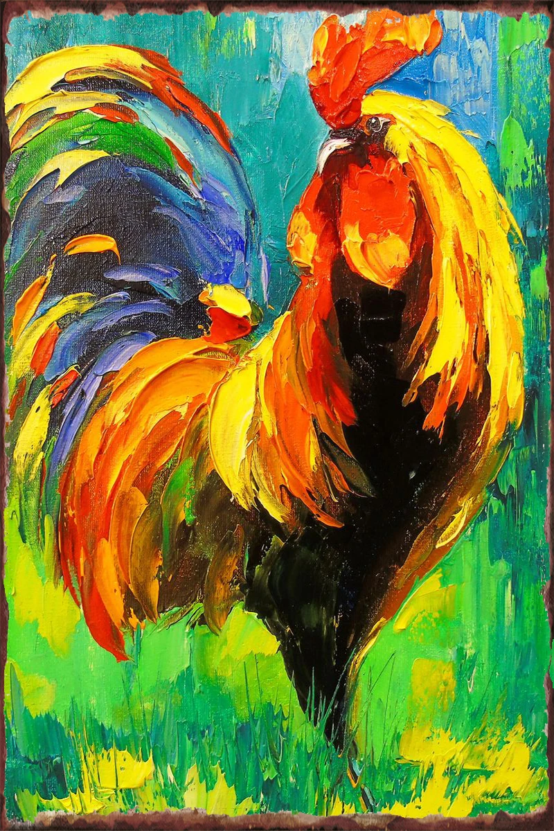 

Rooster Wall Decor Room Decoration Retro Vintage Metal Sign Tin Sign Tin Plates For Art Pub Home Club Man Cave Cafe
